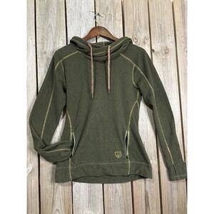 Noble Equestrian Women's XS Cowl Neck‎ Hoodie Green Fleece Pullover